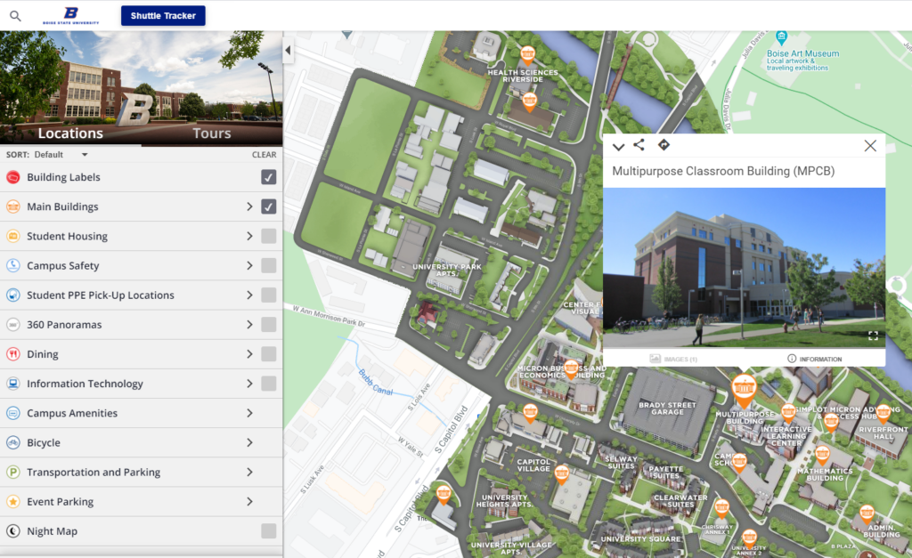 Boise State campus map 