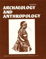 Publication Cover Archaeology and Anthropology Volume 9 No 1