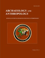 Publication Cover Archaeology and Anthropology Volume 20 No 1
