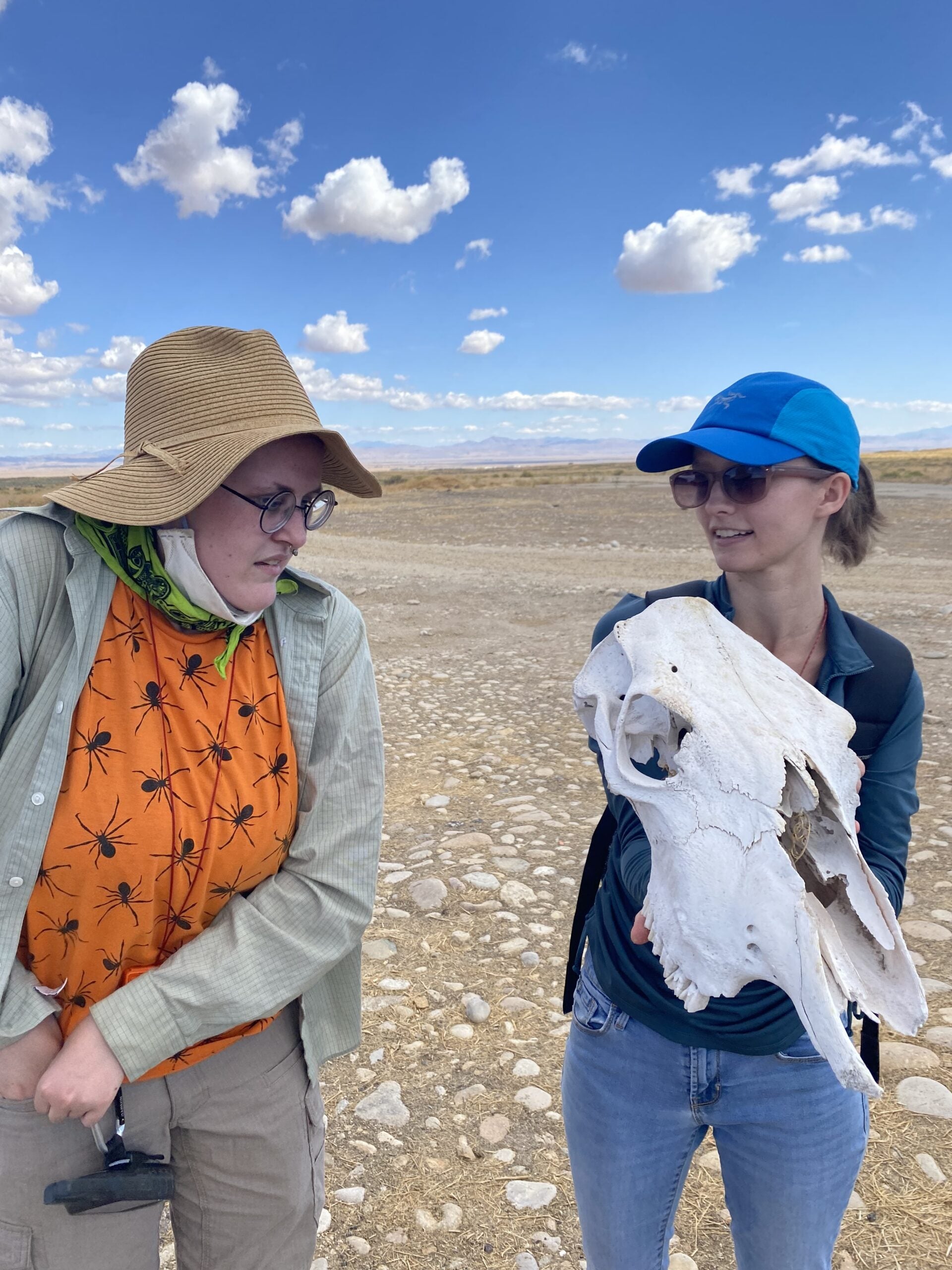 Two students at field school