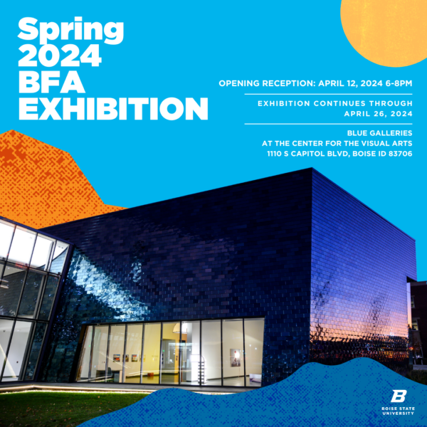 Spring 2024 BFA exhibition flyer details in page content