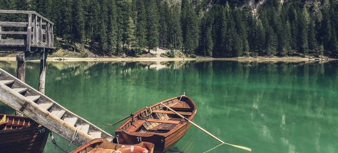 boat on a lake