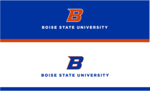 A blue email header and a white email header containing the Boise State logo.