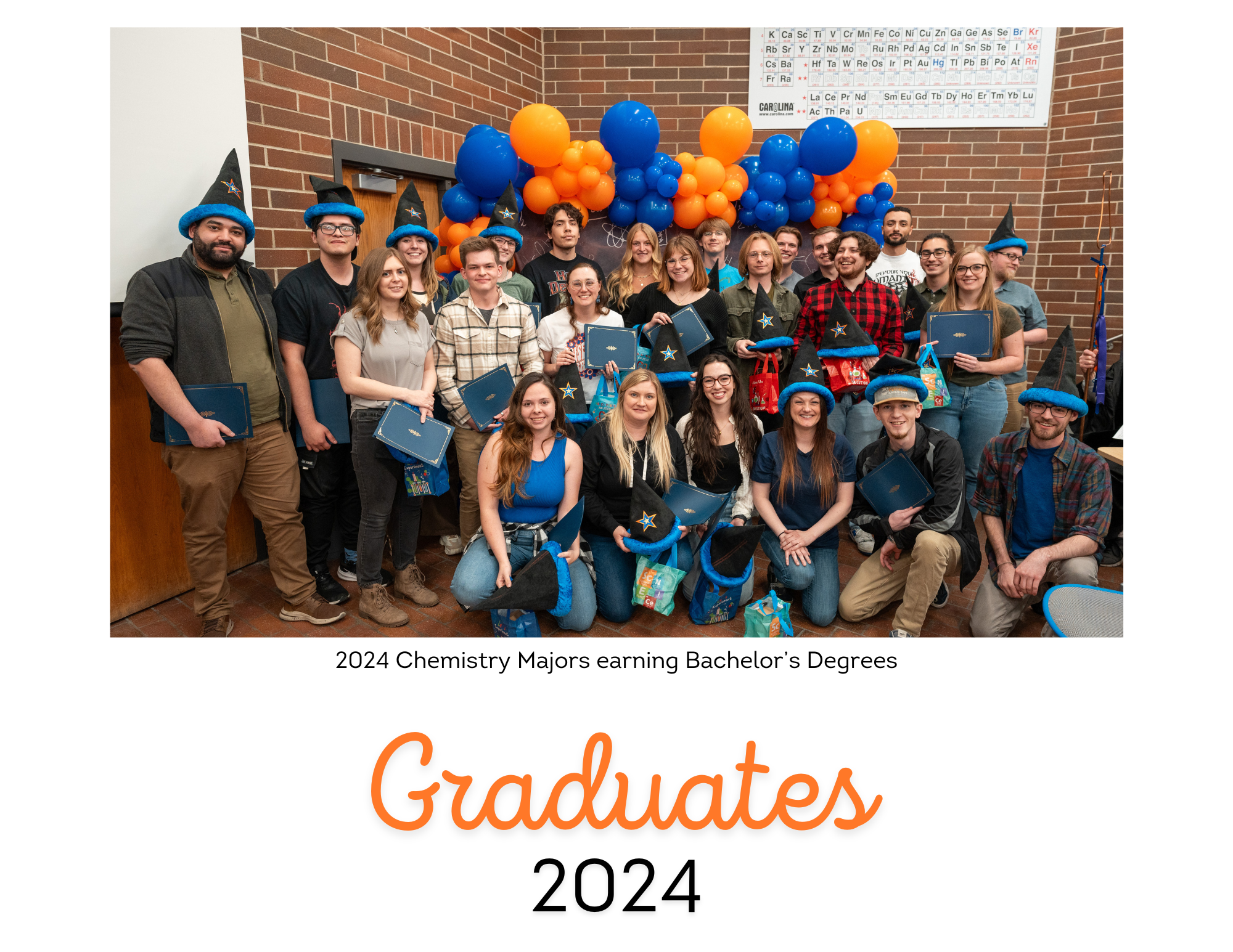 Group photo of the Spring 2024 Chemistry graduates