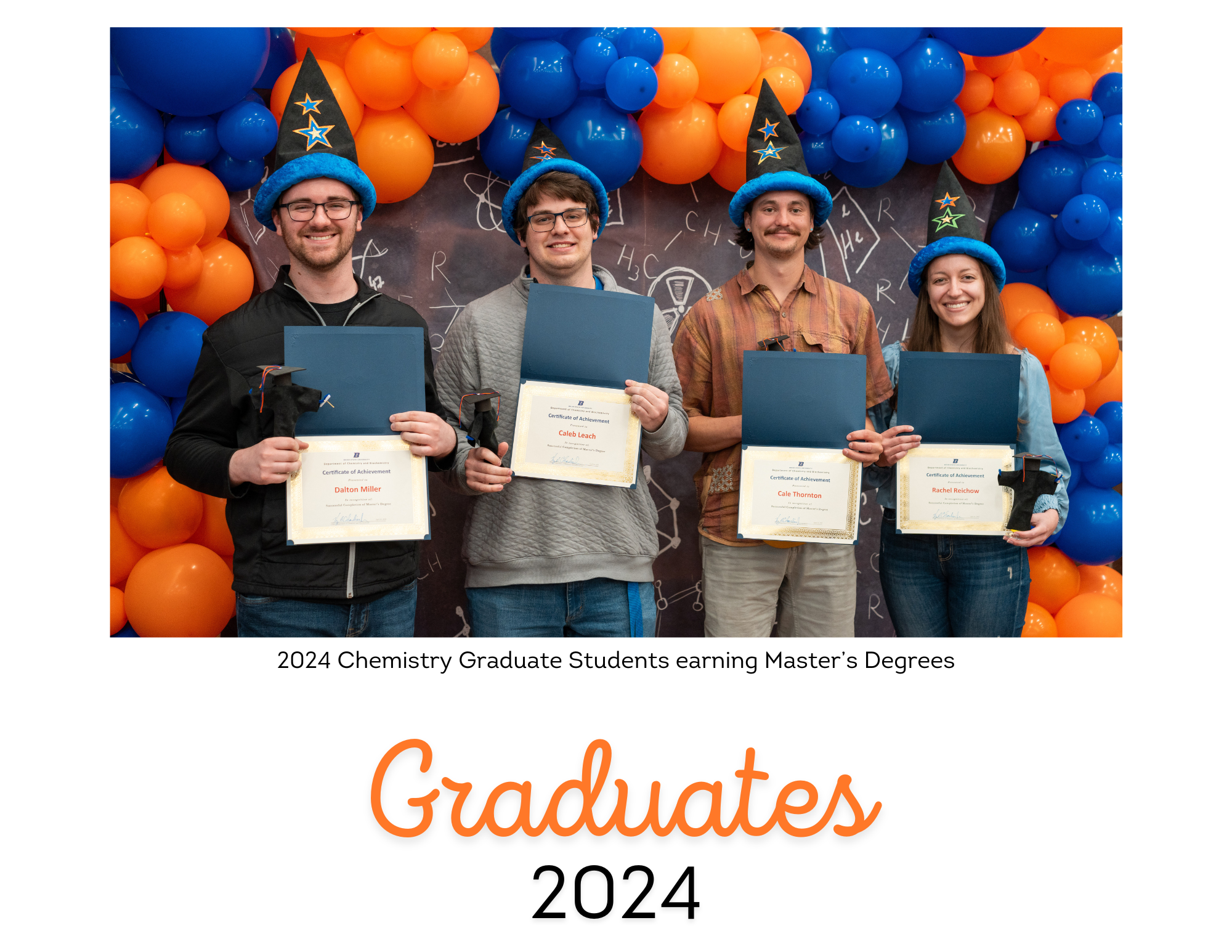 Group photo of the Masters students graduating in Spring 2024