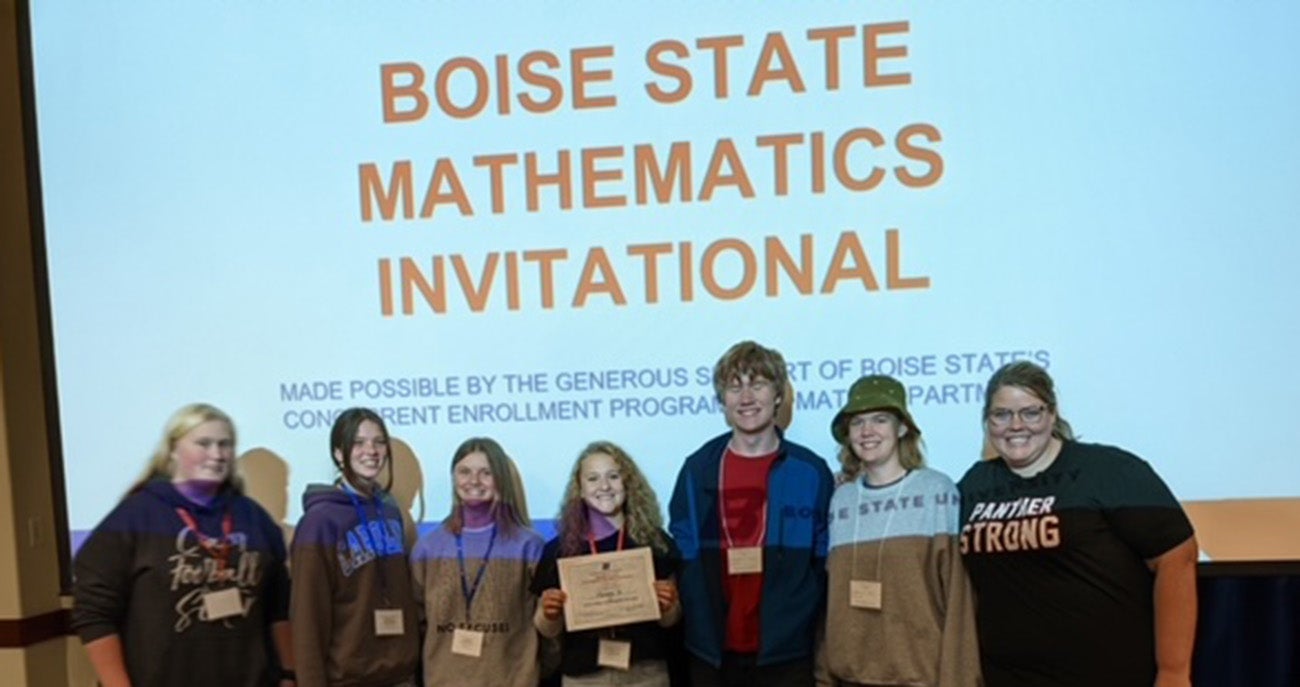 Student competitors at the Boise State Mathematics Invitations in October