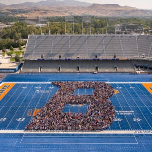 Boise State B on The Blue, Bronco Welcome, John Kelly photo.