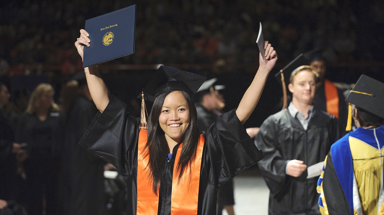 Student at graduation