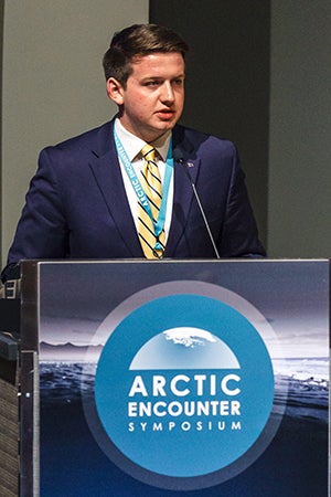 jackson blackwell speaking at Arctic encounter symposium