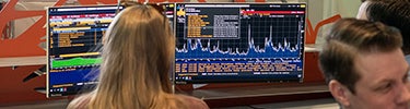 finance student using Bloomberg Terminal