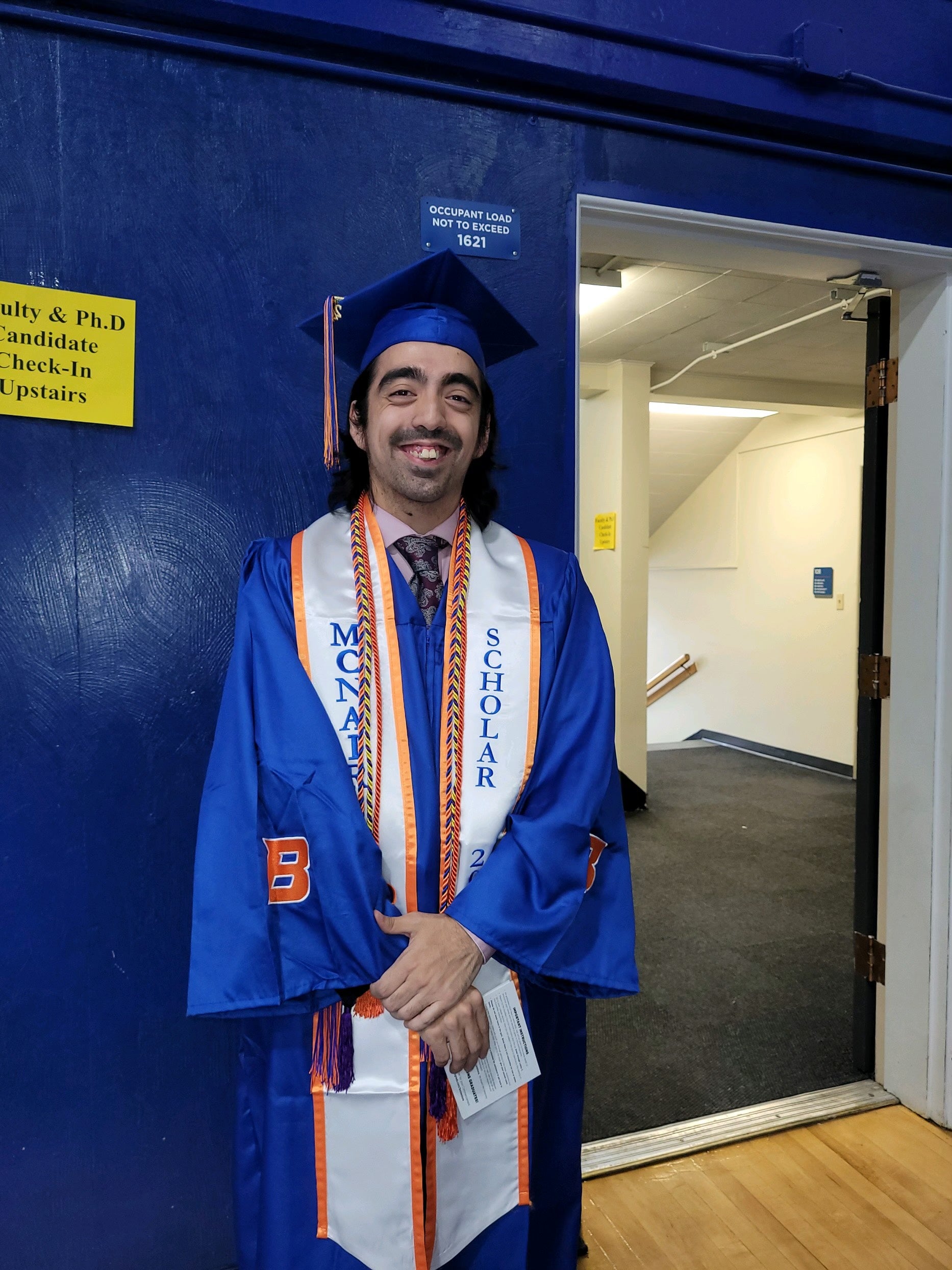 Kyle Holloway at commencement