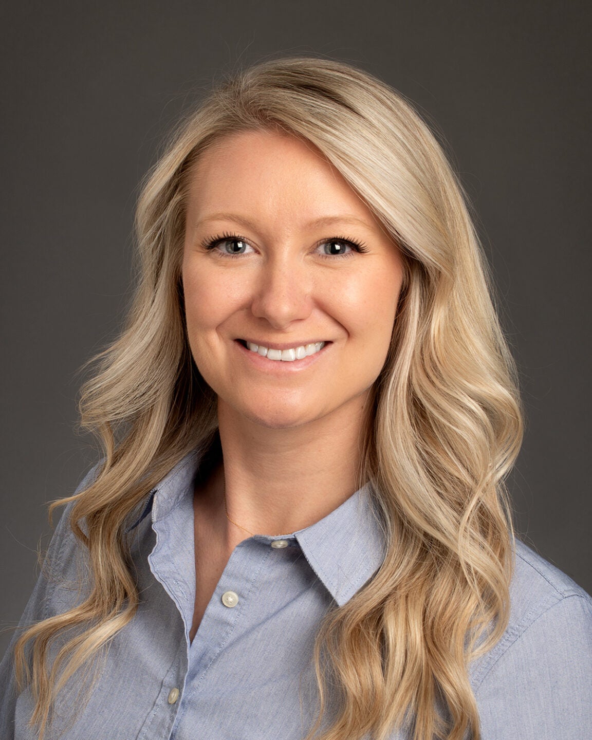 Studio headshot portrait of Anna White