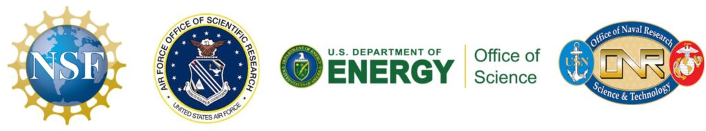 Logos: NSP, Air Force Office of Scientific Research, US Dept of Energy, Office of Naval Research