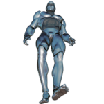 illustration of walking robot