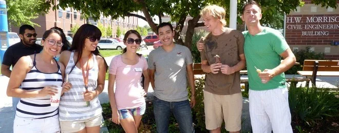 Group of BSU Students in front of the Engineering Building