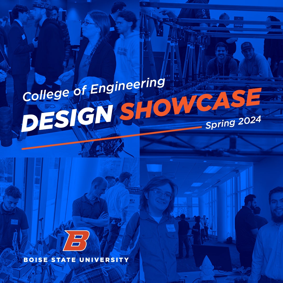 Graphic for the 2024 Spring Design Showcase for the College of Engineering
