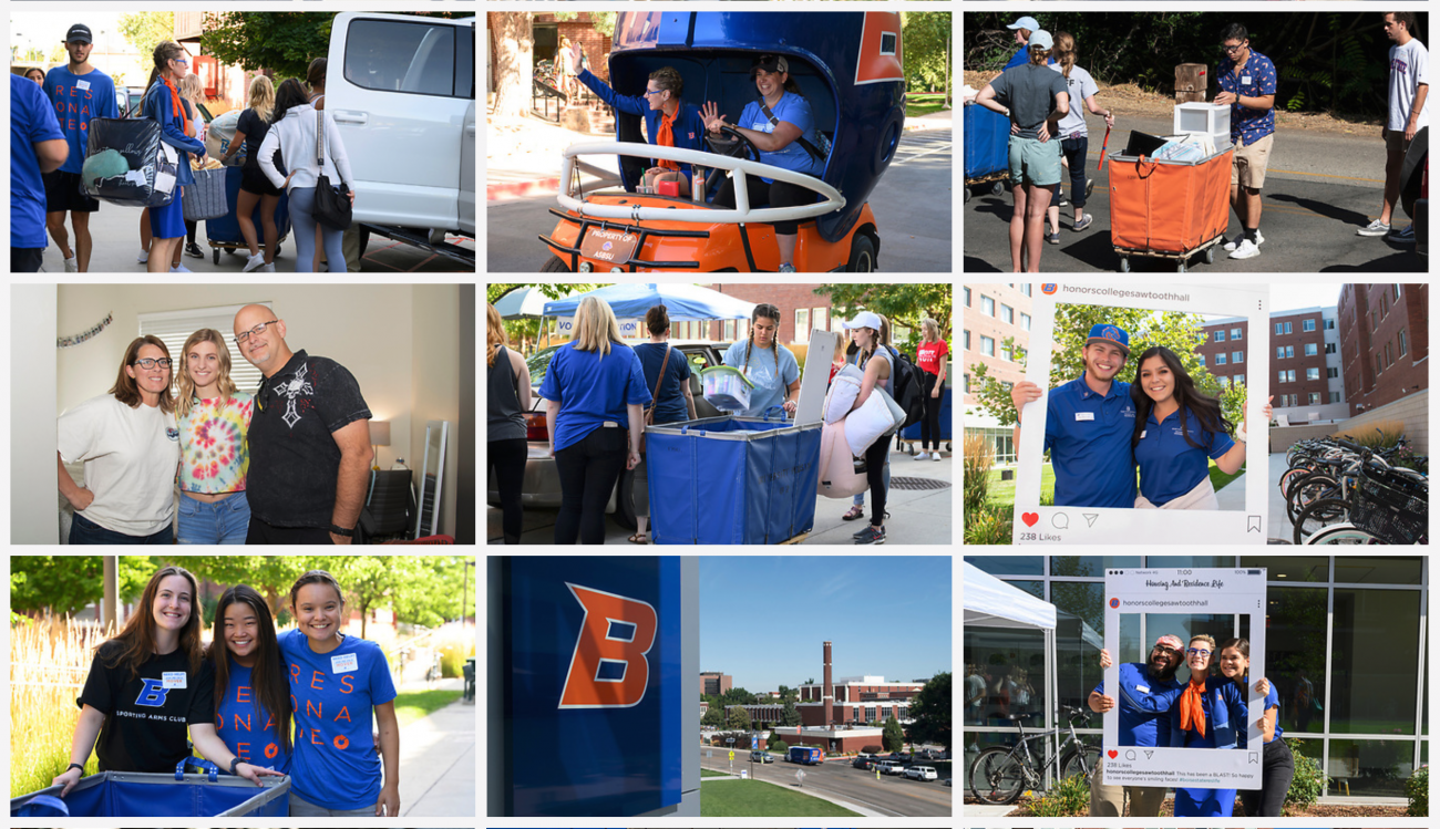 Photo collage of Move-in Day photos