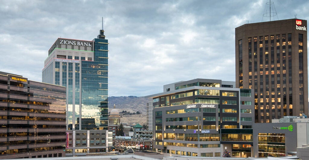 view of downtown boise including computer science building