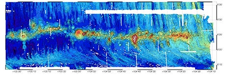 graph showing seamount data
