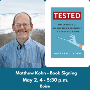 Matthew Kohn book signing event poster details in article