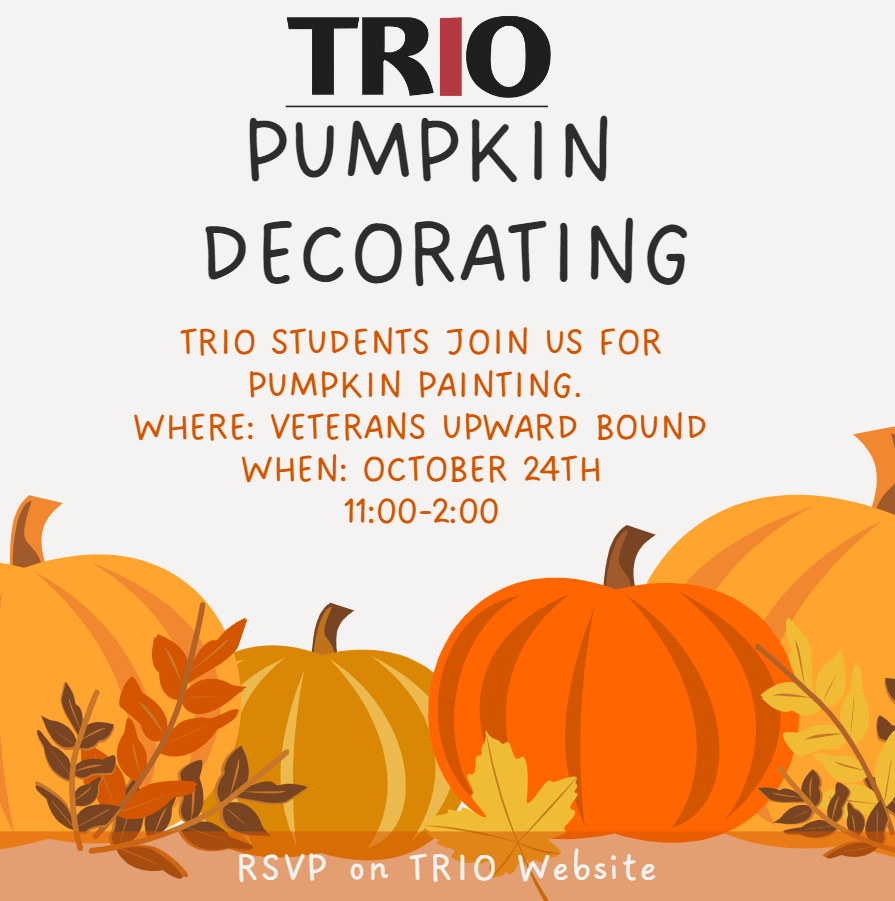 Decorative flyer with pumpkins along bottom. Event information listed on image (duplicated on page)