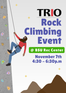 TRIO Rock Climbing Event Poster