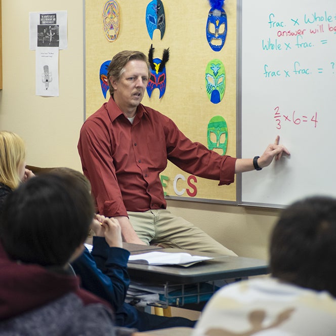 Rich Smith teaching sixth grade math