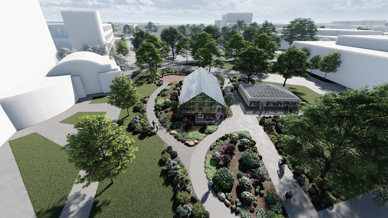 3D Visualization of Suz’s Garden project, provided by University Advancement