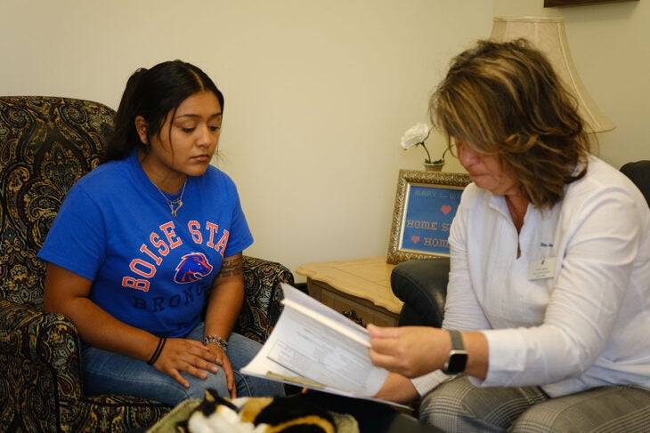 Student meets with faculty