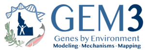 GEM3, Genes by environment, Modeling, Mechanisms, Mapping - logo