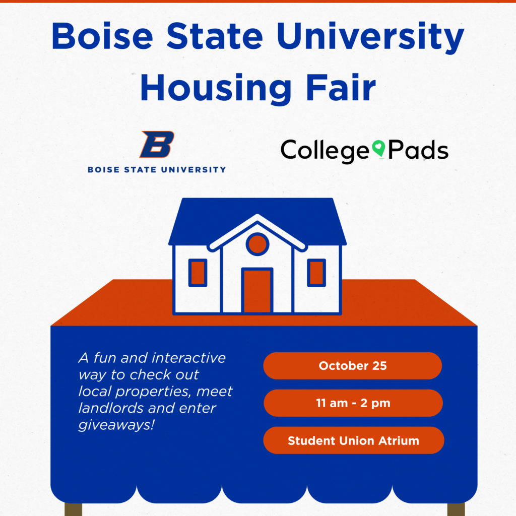 Housing Fair flyer with graphic and logos