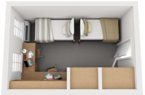 Driscoll hall double bedroom layout