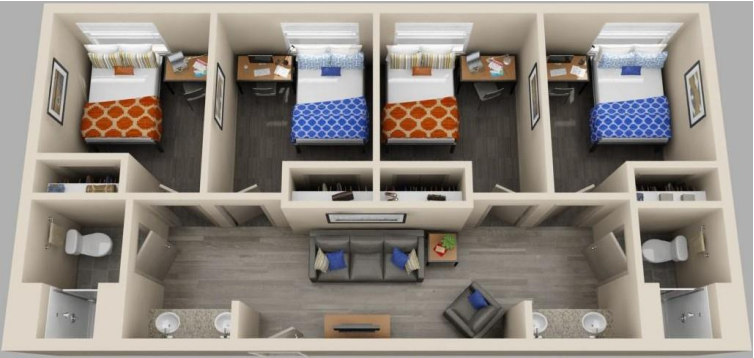 single four bedroom floorplan