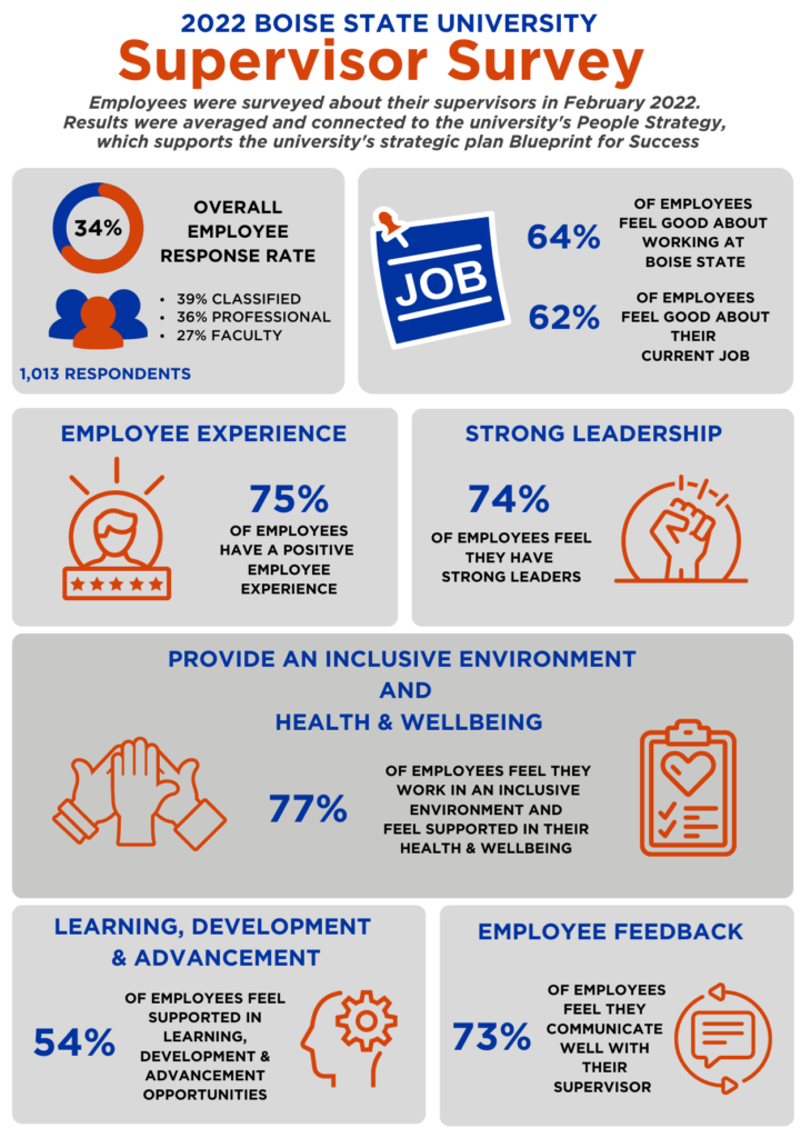 Supervisor Survey Snapshot infographic full description on page