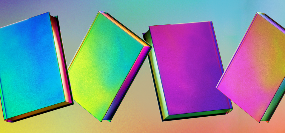 Neon colored books