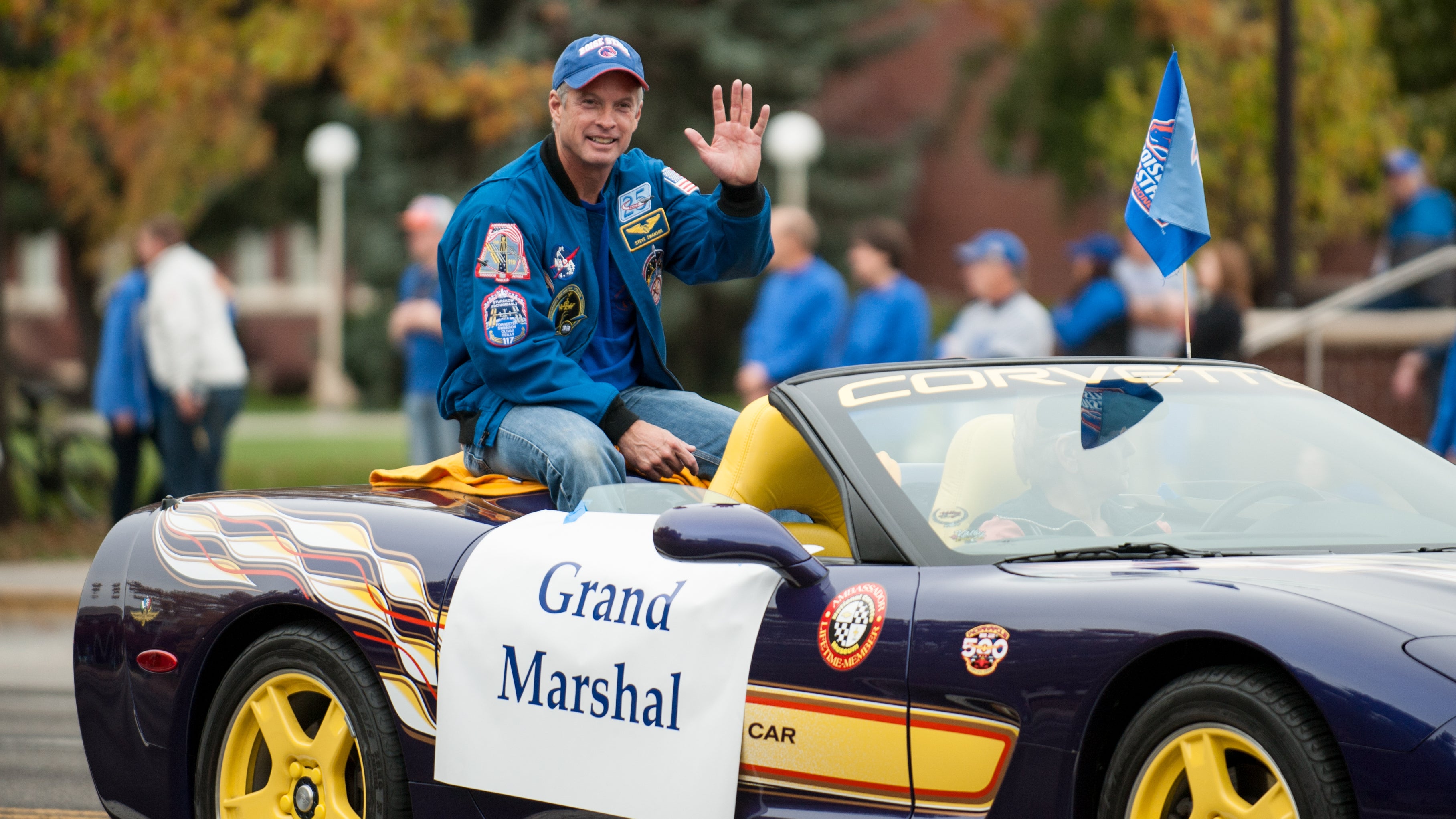 Photo of Steve Swanson as Grand Marshall in 2015.