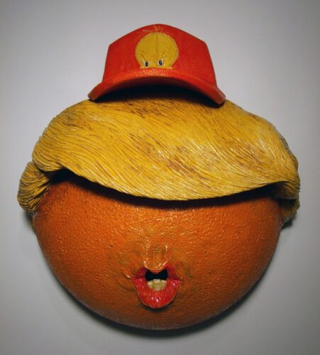 Ceramic piece by Jim Budde, "Mr. Orange."