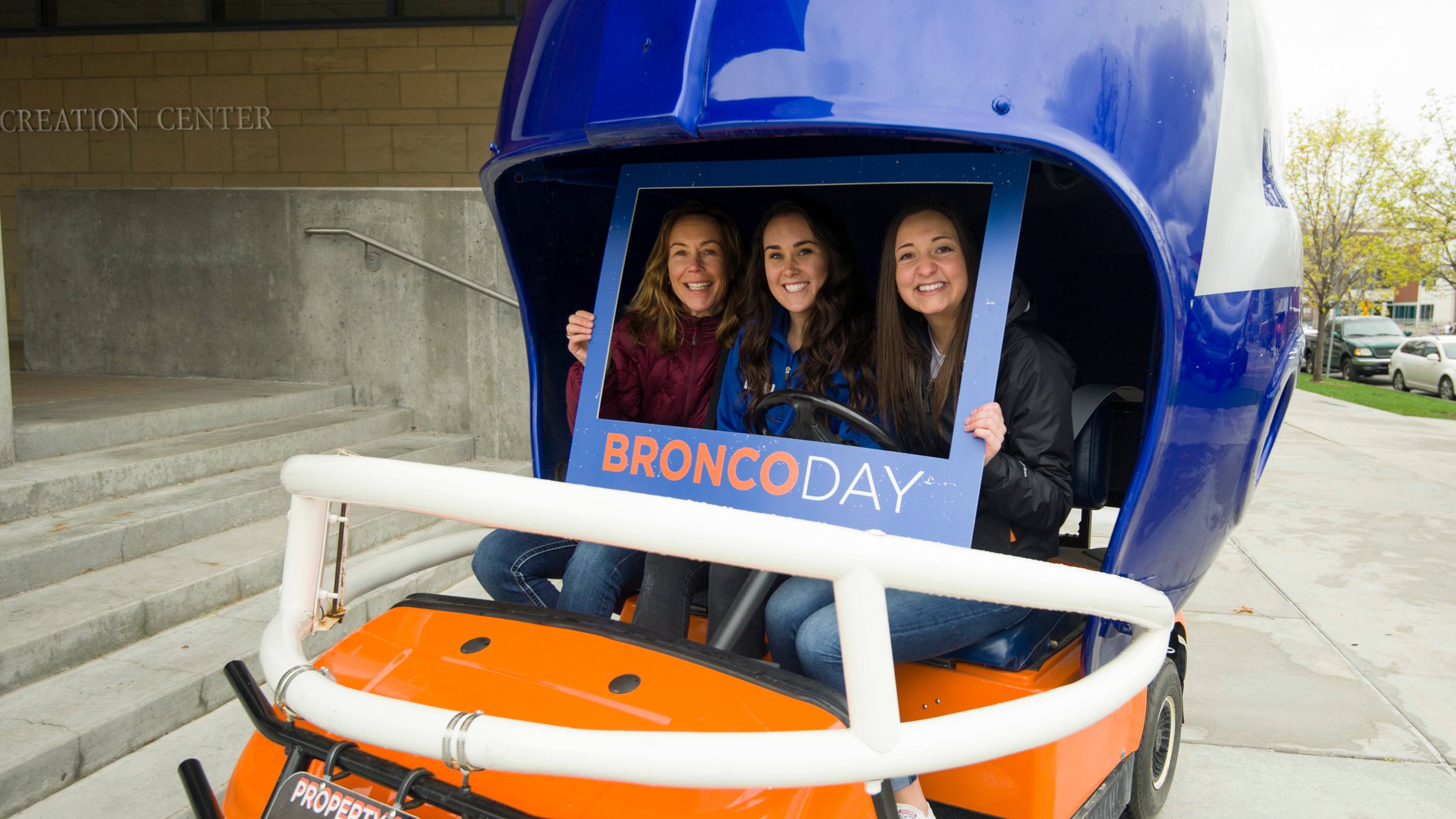 Helmet car on Bronco Day