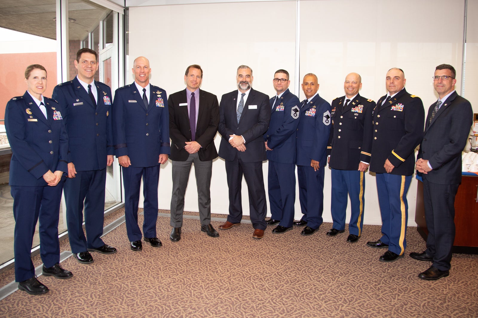 Military leaders and Boise State University leadership