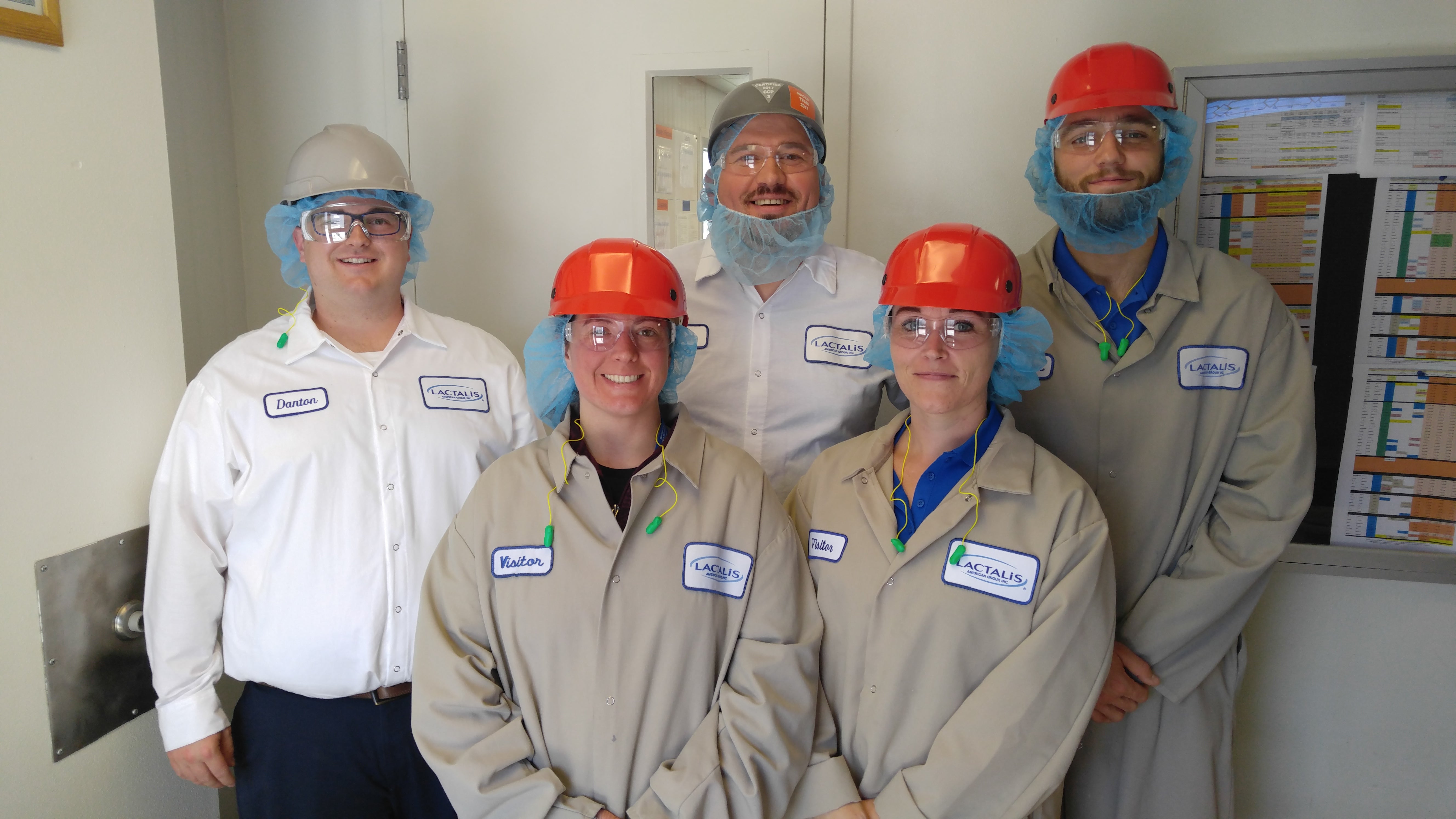 students and colleagues at Lactalis facility