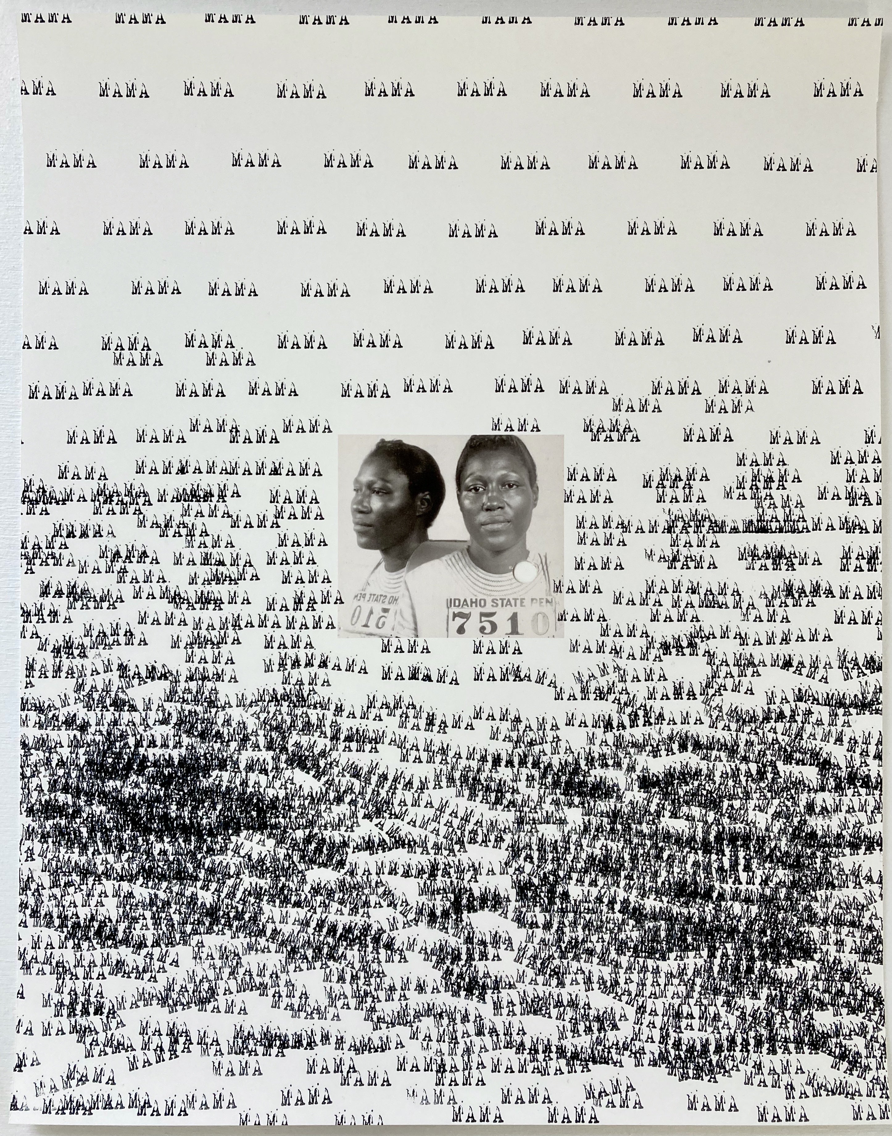 Two portraits of black men surrounded by text