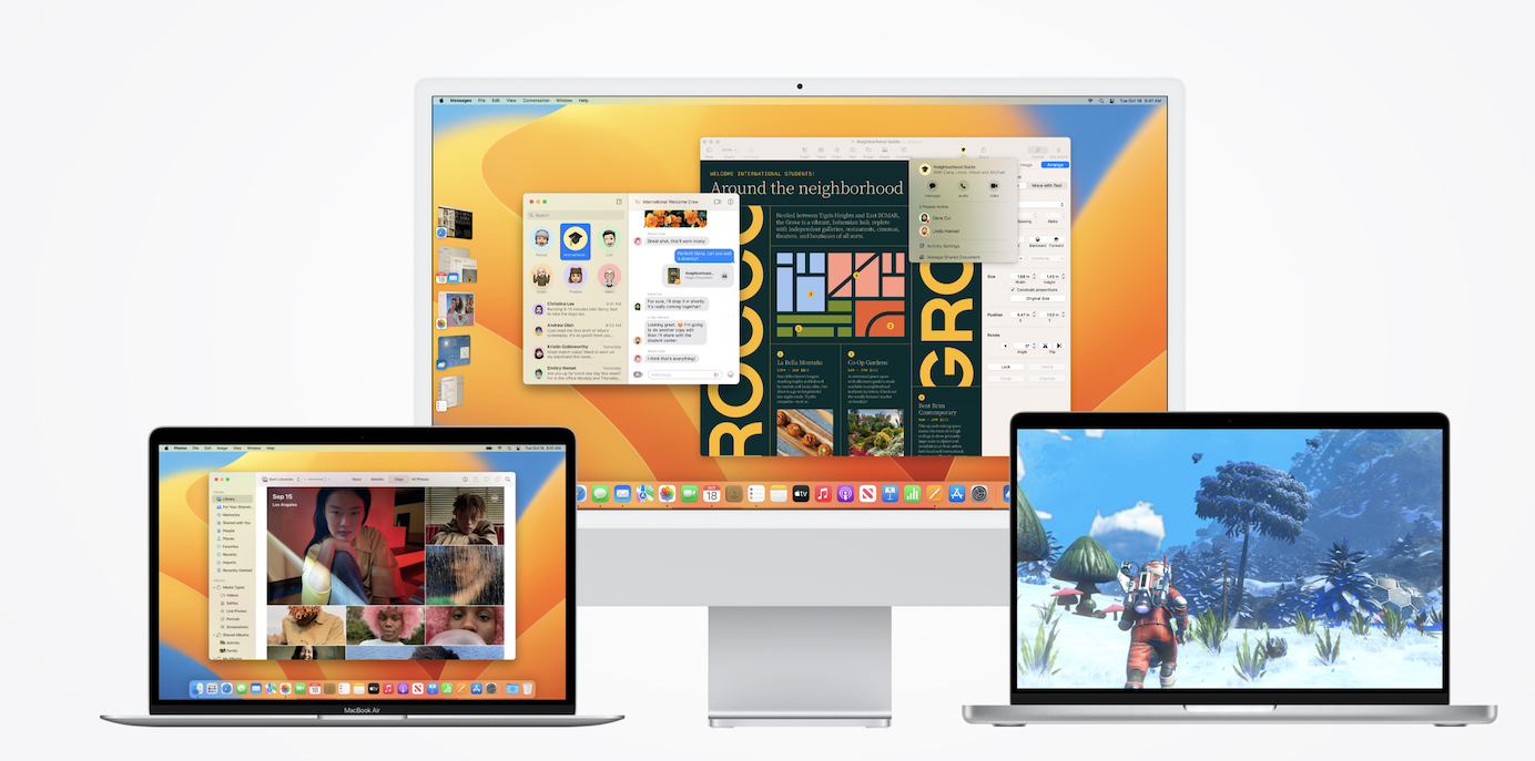 Screenshot of macOS Ventura.