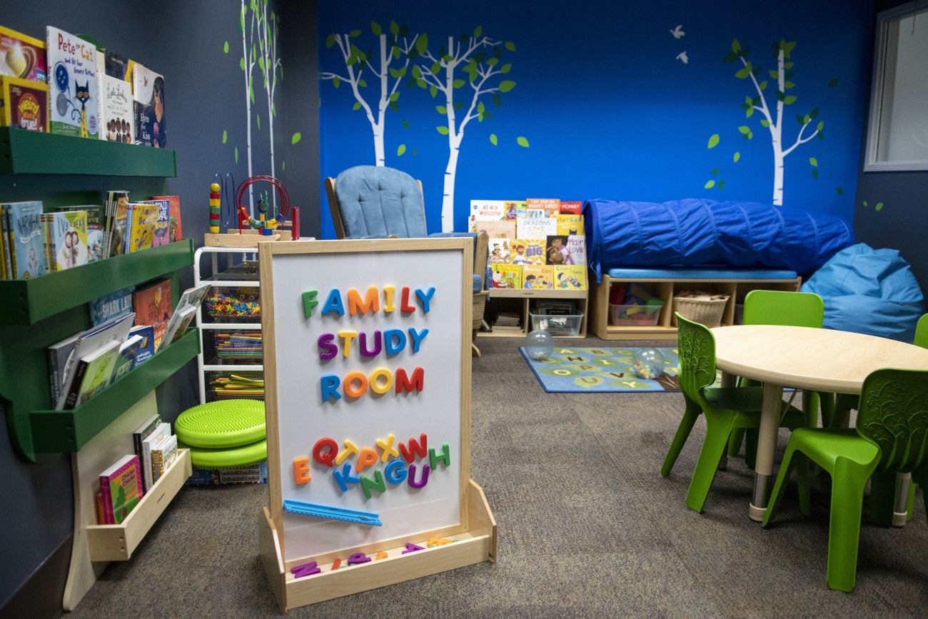 Family study space in library