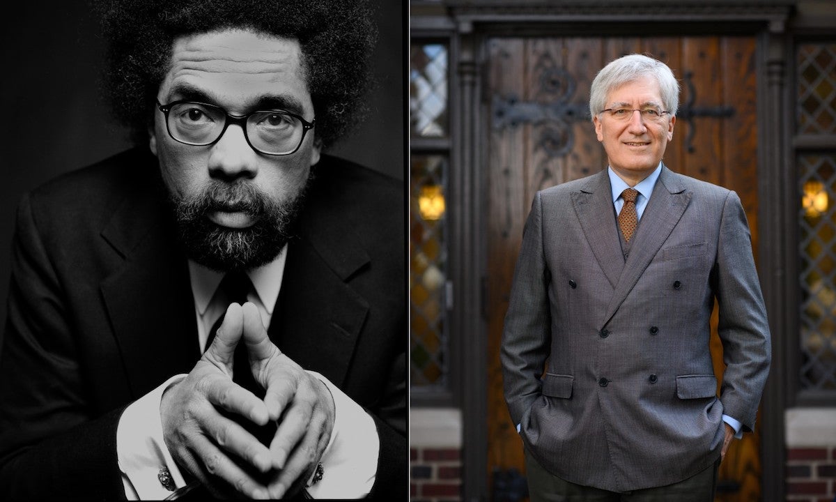 a portrait of Cornell West and Robert George