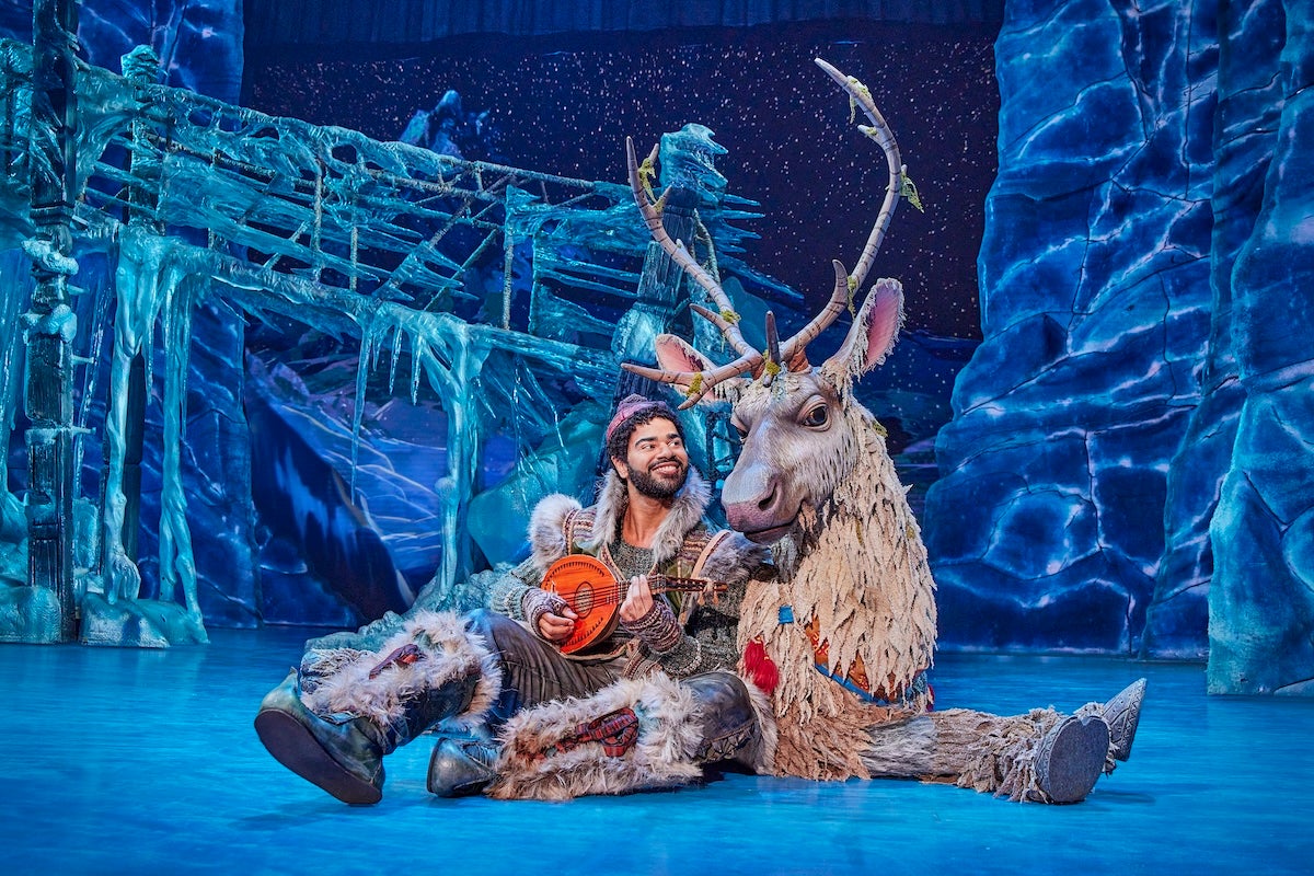 Sven and Kristof on stage in Disney's Frozen