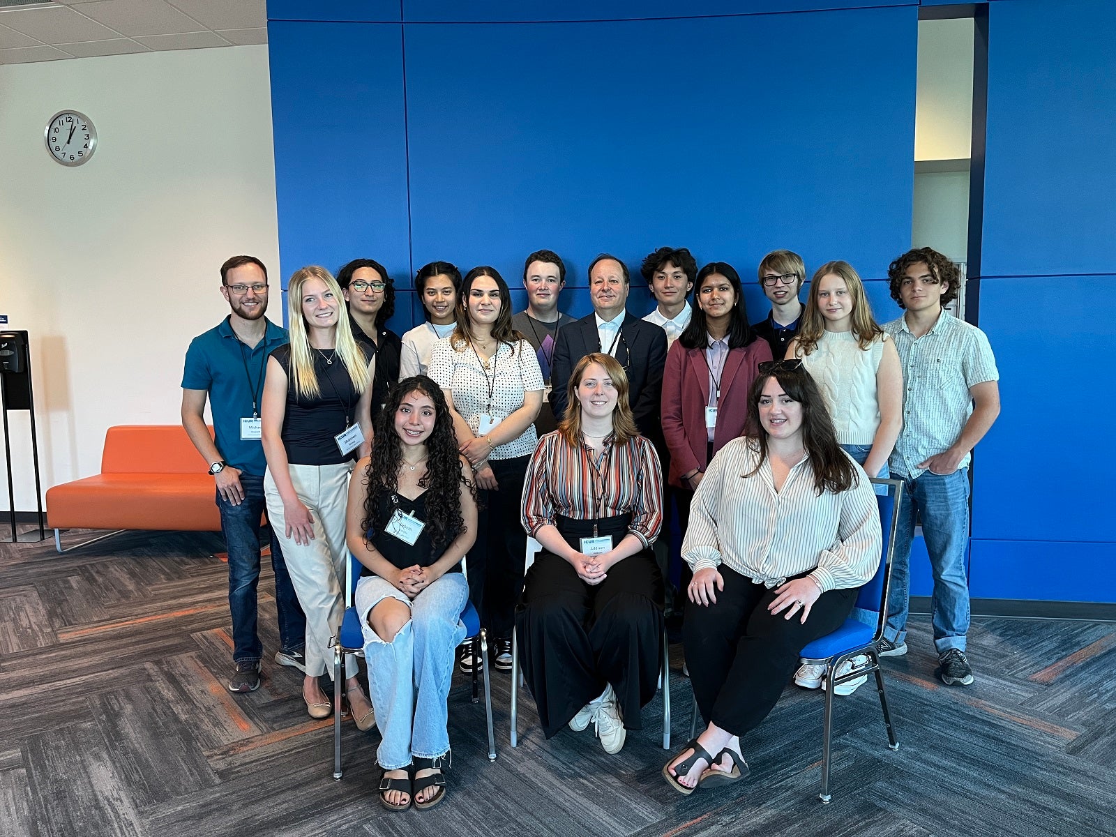 A group photo of students in Boise State Professor Daniel Fologea's summer research program