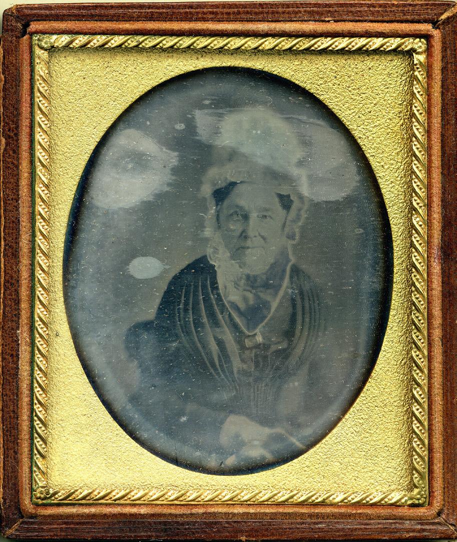 A photo of a framed historic image