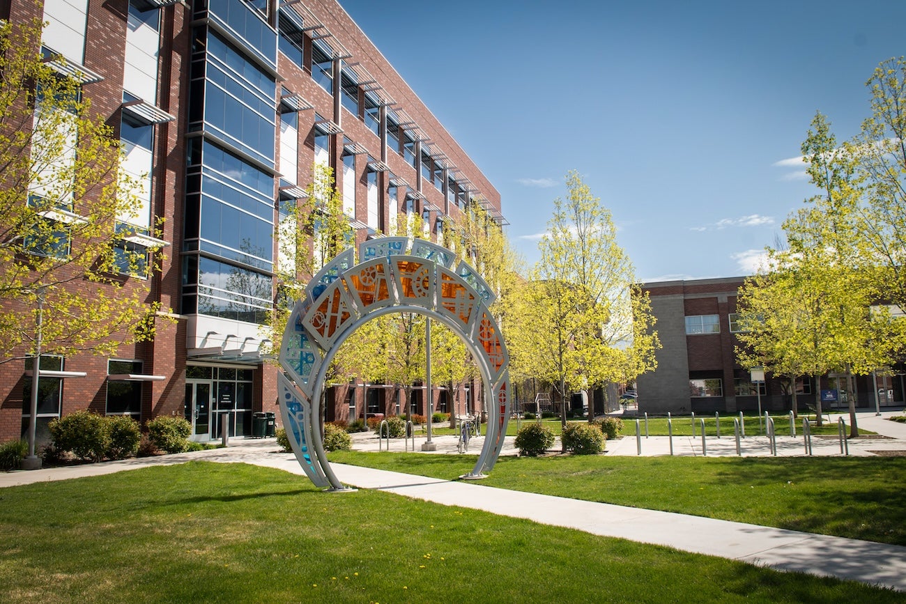 Geothermal sculpture on Boise State  campus