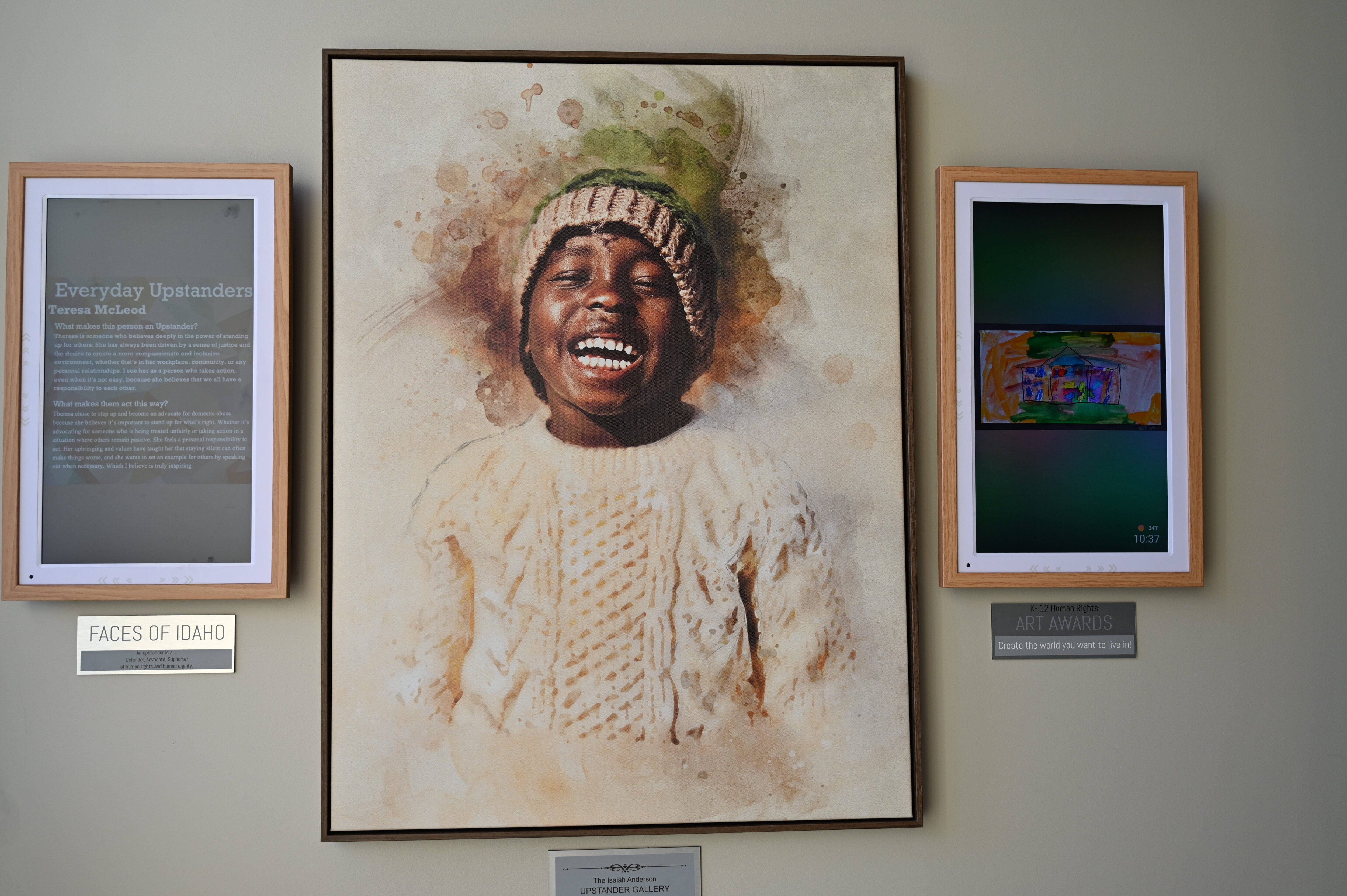 The Upstanders exhibit on display at the Wassmuth Center for Human Rights