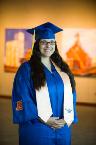 Sonia Estrada in her cap and gown